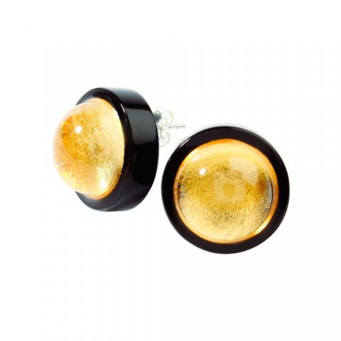 Серьги Zsiska - Twist mini gold black