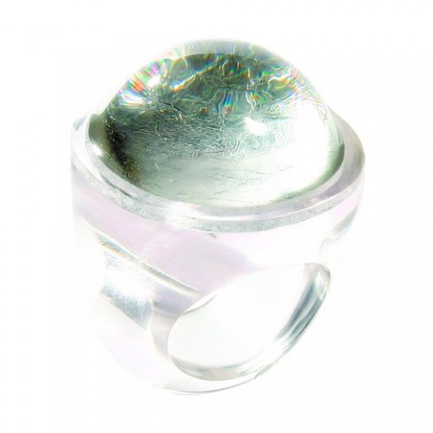 Кольцо Zsiska - Twist silver sfera L