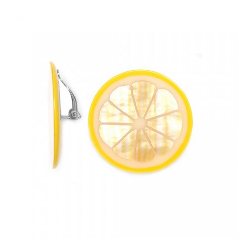 Серьги из цитрина, перидота и золотого перламутра CITRUS 12--74480