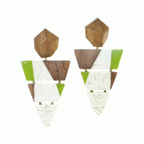 Клипсы из бука и рутила BOCAGE 11--13071