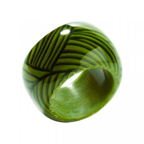 Кольцо Zsiska - Diva green round L