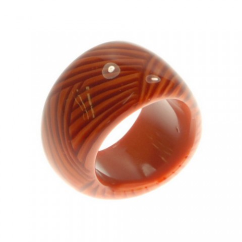 Кольцо Zsiska - Diva orange round L