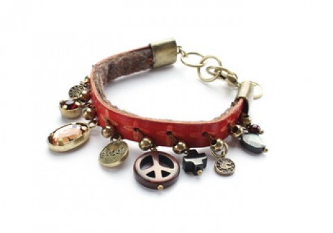 Браслет Exoal - Leather bracelet 1 row