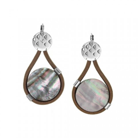 Серьги из таитянского черного перламутра WORKSHOP 12--25462