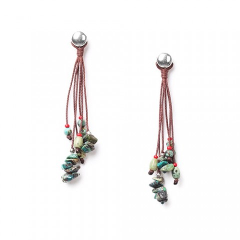 Серьги из тибетской и африканской бирюзы KATMANDOU 12--72279