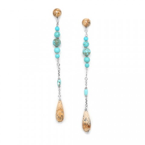 Серьги из кокоса, перламутра и яшмы SURIGAO 12--74411