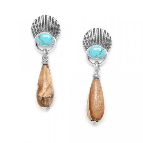 Серьги из кокоса, перламутра и яшмы SURIGAO 12--74413