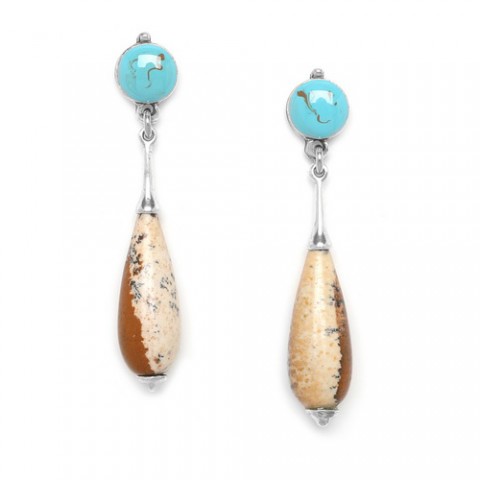 Серьги из кокоса, перламутра и яшмы SURIGAO 12--74414