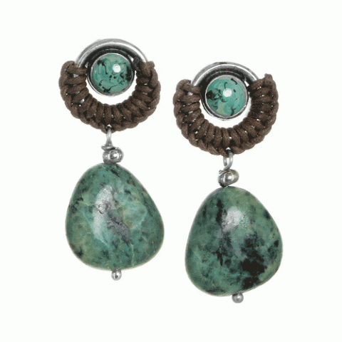 Серьги из бирюзы и тугаса KILIMANDJARO 12--12064