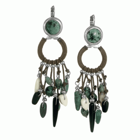 Серьги из бирюзы и тугаса KILIMANDJARO 12--12067