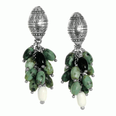 Серьги из бирюзы и тугаса KILIMANDJARO 12--12073