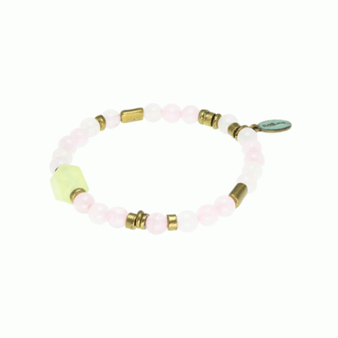 Браслет из гематита, нефрита и розового кварца KAJIURA 13--29274