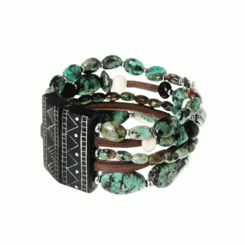 Браслет из бирюзы и тугаса KILIMANDJARO 13--23135