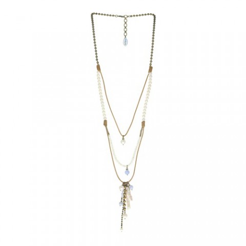 Колье из жемчуга и голубого халцедона NAIADES 15--26523