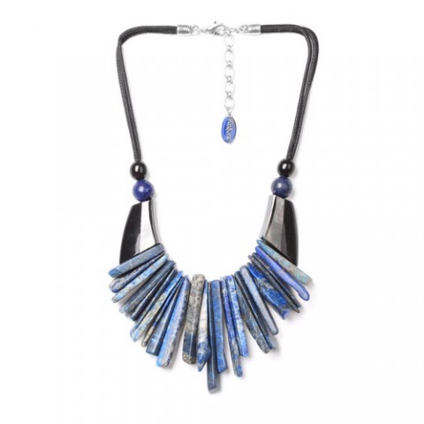 Колье из ляписа лазури и черного перламутра DEEP BLUE 15--27851