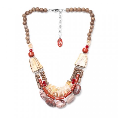 Колье из яшмы, цитрина, черного дерева и Тамаринда DESERTIGO 15--27873