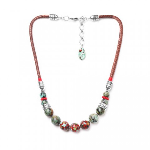 Колье из тибетской и африканской бирюзы KATMANDOU 15--27984
