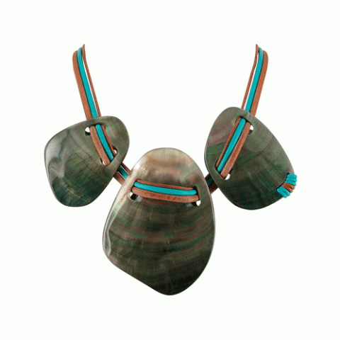 Колье из таитянского черного перламутра SALAMANQUE 