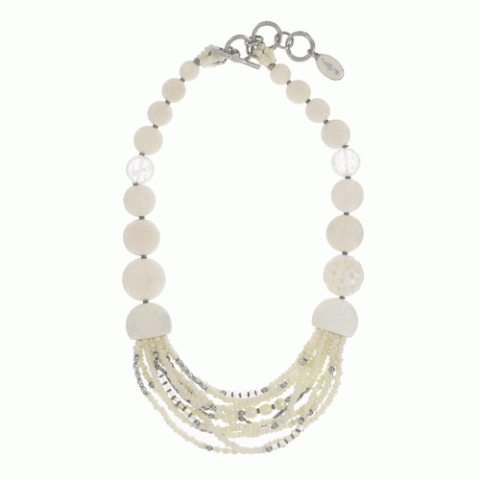 Колье из жемчуга и горного хрусталя BLANCHE 15--21964
