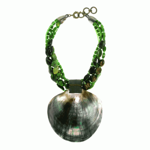 Колье из бирюзы, змеевика, агата и коралла RAINFOREST 15--22171