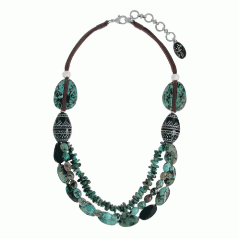 Колье из бирюзы и тугаса KILIMANDJARO 15--22203
