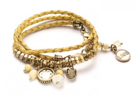 Браслет Exoal - Leather bracelet twist summ