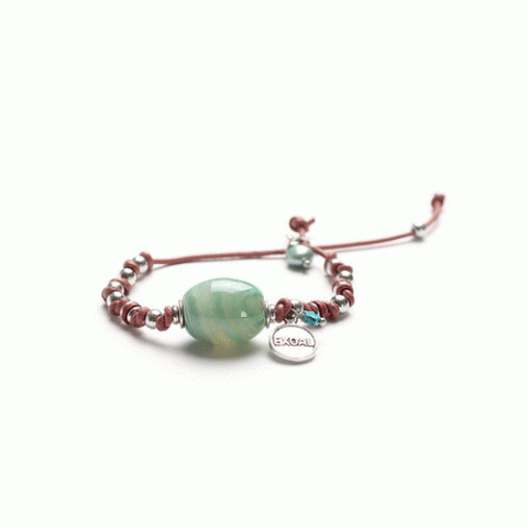 Браслет Exoal -  Single leather stone