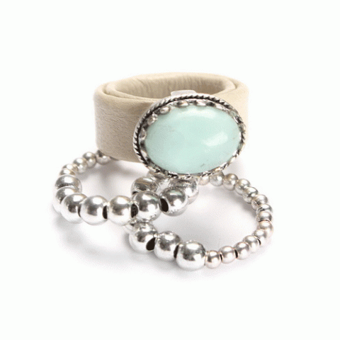 Кольцо Exoal - Leather ring wt