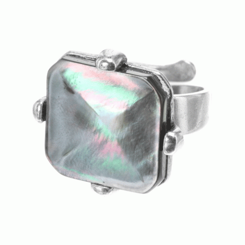 Кольцо из оникса и таитянского черного перламутра CLAIR OBSCUR 19--21576