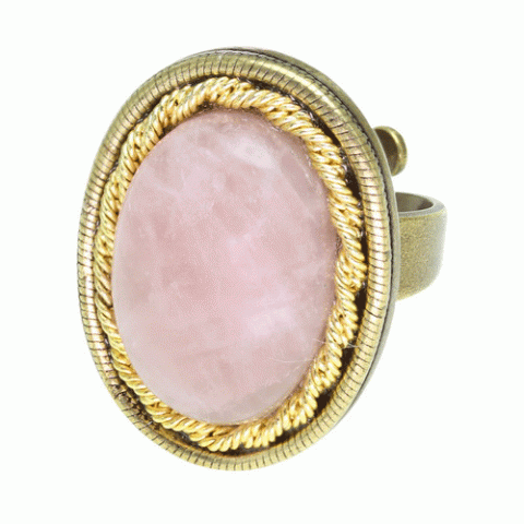 Кольцо из гематита, нефрита и розового кварца KAJIURA 19--21991