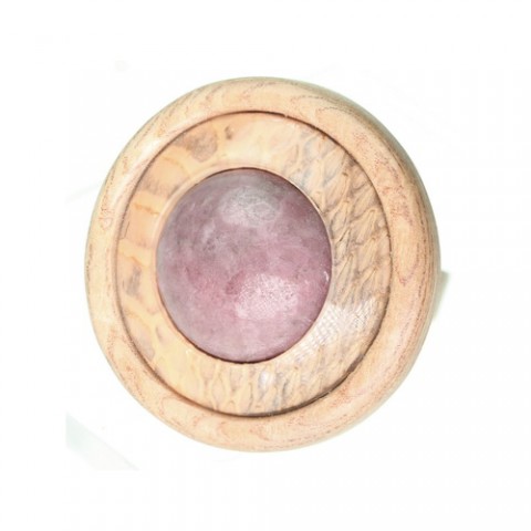 Кольцо из рога, родонита, розового дерева и кожи змеи GRANADA 19--22291