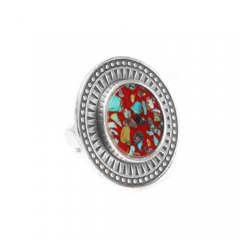 Кольцо из тибетской и африканской бирюзы KATMANDOU 19--23281