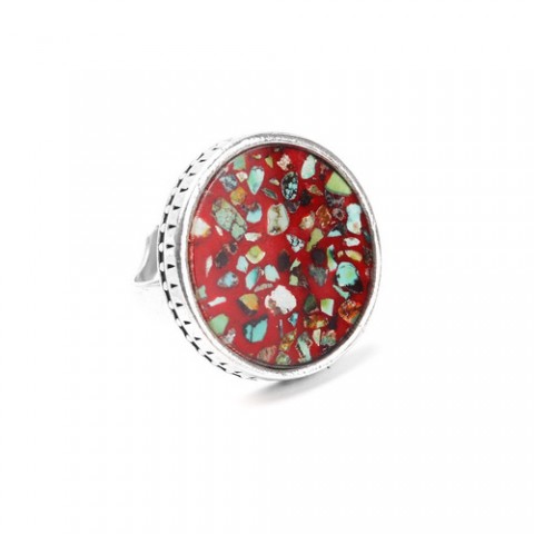 Кольцо из тибетской и африканской бирюзы KATMANDOU 19--23283