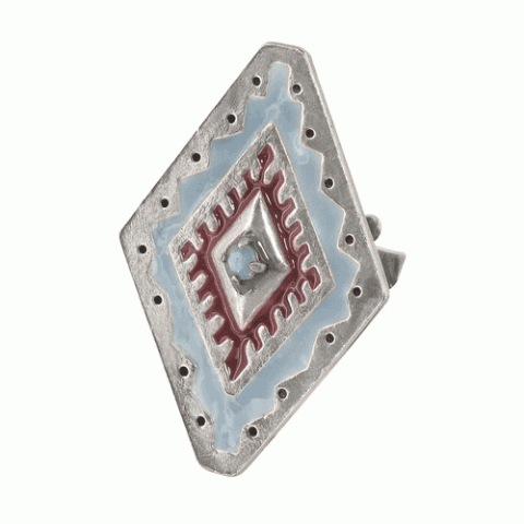 Кольцо из родонита, халцедона и аквамарина SUMATRA 19--1302M