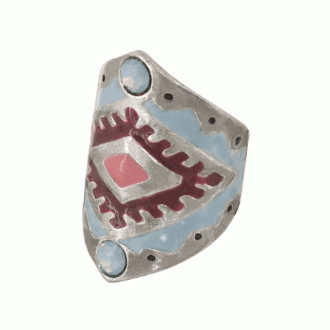 Кольцо из родонита, халцедона и аквамарина SUMATRA 19--1304M
