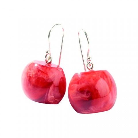 Серьги Zsiska - Evolution red marble sl